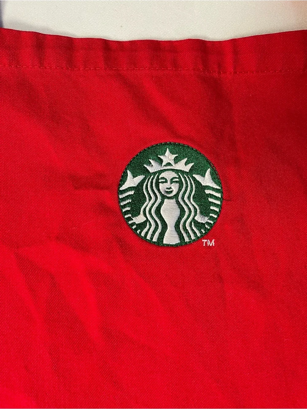Authentic Starbucks Christmas Holiday Red Barista Apron - Limited Edition
